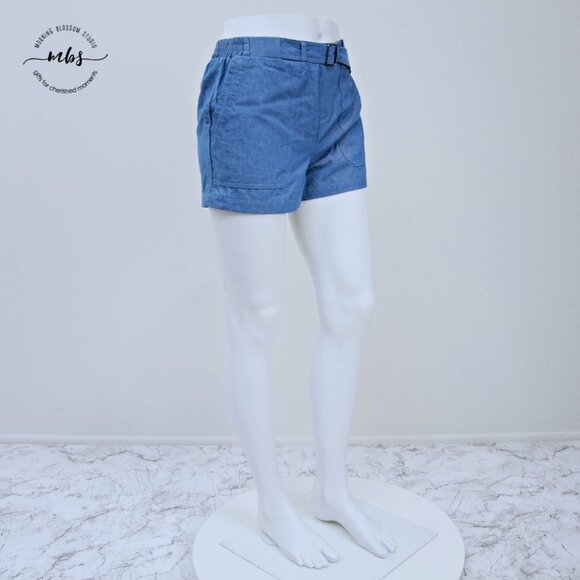 NWT Korye Buckle Belt Casual Shorts Blue Women S